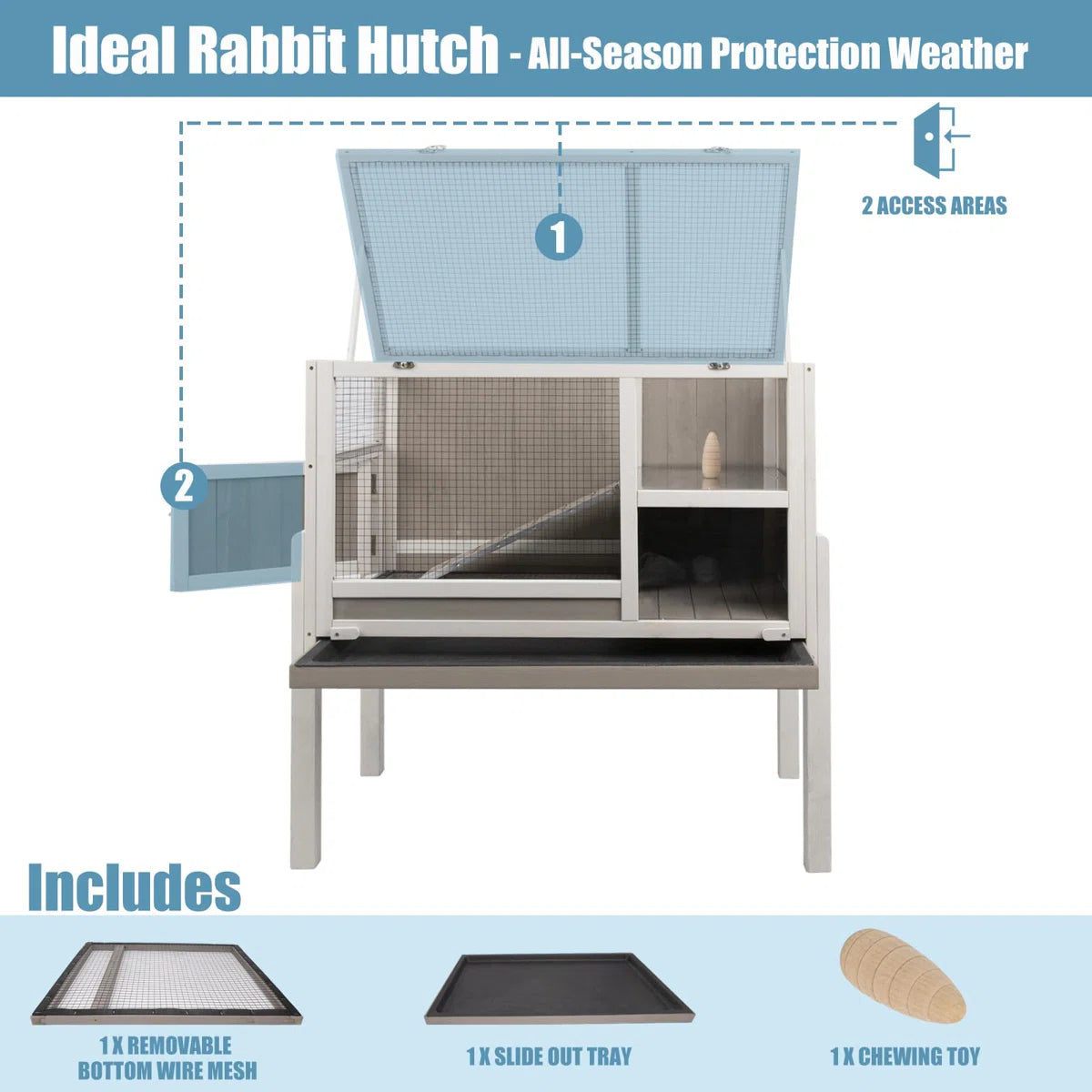 Bremond Rabbit Hutch With Legs